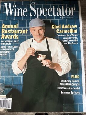 Wine Spectator Magazine - Blue Tile Cover Featuring Chef